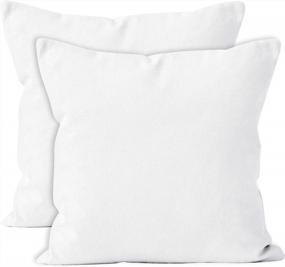 img 2 attached to Enhance Your Decor With Encasa Homes' 20X20 Throw Pillow Covers - Sublimation Blank, 4 Pack With Invisible Zipper For DIY And Digital Printing