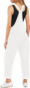 img 3 attached to Women'S Loose Fit Denim Bib Jumpsuit Stretch Overall Pants GRAPENT