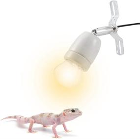 img 4 attached to 360° Heat Lamp Holder Kit for Reptiles - 300W Socket, Basking Stand with Switch - E27 Socket for Lizards, Turtles, Snakes and Aquariums (Bulb Excluded)