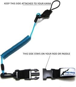 img 3 attached to Universal Paddle & Fishing Rod Leash Set Of 2 | PROYAKER Ocean Tough Kayak Accessories.