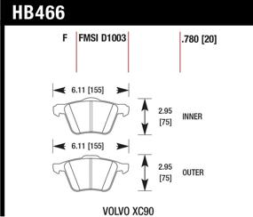 img 1 attached to 🦅 Hawk Performance LTS Brake Pad HB477Y.610