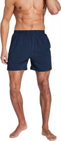 img 3 attached to Men'S 5" Athletic Workout Running Gym Shorts Lightweight Quick Dry With Zipper Pocket By Jimilaka