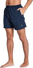 img 4 attached to Men'S 5" Athletic Workout Running Gym Shorts Lightweight Quick Dry With Zipper Pocket By Jimilaka