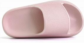 img 1 attached to Kid'S Slides Girls Boys Comfort Non-Slip Thick Sole Slippers Summer Beach Shoes