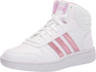 adidas unisex youth hoops white black girls' shoes : athletic logo