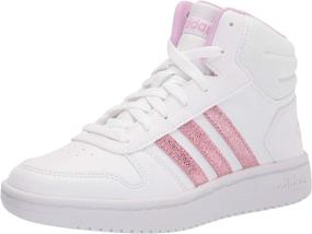 img 4 attached to Adidas Unisex Youth Hoops White Black Girls' Shoes : Athletic