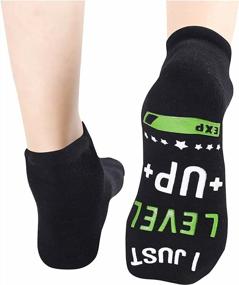 img 1 attached to HAPPYPOP Gaming Game Socks Taco Bacon Chocolate Wine Socks Novelty Gifts For Men Women Gamer