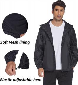 img 1 attached to Stay Dry And Comfortable With COOrun Men'S Waterproof Hooded Rain Jacket For Outdoor Hiking