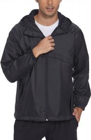 img 4 attached to Stay Dry And Comfortable With COOrun Men'S Waterproof Hooded Rain Jacket For Outdoor Hiking