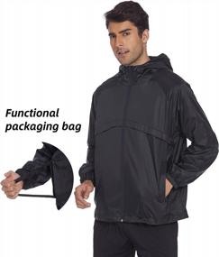 img 2 attached to Stay Dry And Comfortable With COOrun Men'S Waterproof Hooded Rain Jacket For Outdoor Hiking