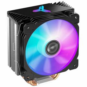 img 4 attached to 🌬️ JONSBO CR1000 RGB CPU Air Cooler with 4 Heat-Pipes, 158mm RGB CPU Fan, Aluminum Fins, 128mm Removable PWM Fans for AMD Ryzen/Intel LGA1151, Black - Efficient CPU Cooling Fan