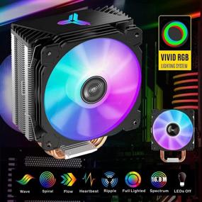 img 1 attached to 🌬️ JONSBO CR1000 RGB CPU Air Cooler with 4 Heat-Pipes, 158mm RGB CPU Fan, Aluminum Fins, 128mm Removable PWM Fans for AMD Ryzen/Intel LGA1151, Black - Efficient CPU Cooling Fan