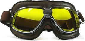 img 3 attached to CRG Sports Vintage Aviator Motorcycle Motorcycle & Powersports best: Protective Gear