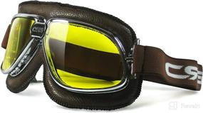 img 2 attached to CRG Sports Vintage Aviator Motorcycle Motorcycle & Powersports best: Protective Gear