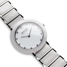 img 1 attached to BERING Time Women's Slim Watch 11435-754 - 35MM Case - Ceramic Collection - Stainless Steel Strap with Ceramic Links - Scratch-Resistant Sapphire Crystal - Minimalistic Design - Designed in Denmark