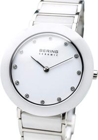 img 3 attached to BERING Time Women's Slim Watch 11435-754 - 35MM Case - Ceramic Collection - Stainless Steel Strap with Ceramic Links - Scratch-Resistant Sapphire Crystal - Minimalistic Design - Designed in Denmark