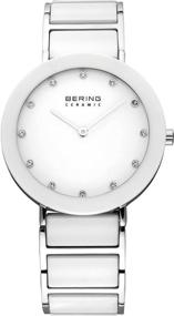 img 4 attached to BERING Time Women's Slim Watch 11435-754 - 35MM Case - Ceramic Collection - Stainless Steel Strap with Ceramic Links - Scratch-Resistant Sapphire Crystal - Minimalistic Design - Designed in Denmark