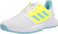 🎾 adidas courtjam tennis solar unisex girls' shoes - athletic: style and performance combined logo