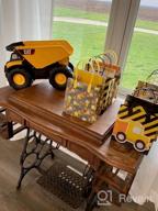 img 1 attached to TINYMILLS Construction Trucks Birthday Party Assortment Favor Set Of 108 Pcs (12 Party Favor Treat Bags With Handles, 24 Self-Ink Stamps For Kids, 12 Sticker Sheets, 12 Coloring Books , 48 Crayons) Garbage Truck Party Dump Truck Party Supplies review by Aaron Gonzales