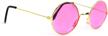 pink 60's style circle sunglasses: skeleteen's vintage hippie glasses for hipster fashionistas logo