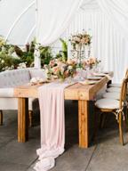 розовая шифоновая дорожка для стола 27x120 дюймов для украшения свадебной арки - романтические свадебные драпировки на день святого валентина. логотип