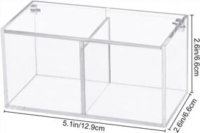 img 3 attached to Clear Acrylic Capsule Holder With Lid - 2 Section Plastic Drawer Box Organizer For Jewelry, Candy, Coffee & Make Up