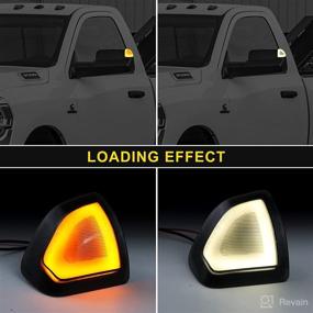 img 1 attached to Turn Signal Light Left And Right Switchback Mirror LED Side Lamps Smoked Cover Lens For 68302828AA 68302829AA Compatible With 2010-2018 Do Dge Ram 1500 2500 3500 4500 5500 (White/Yellow)