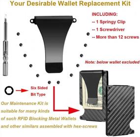 img 3 attached to Complete RFID Metal Wallet Repair Kit With UpLook Wallet Replacement Screws, Screwdriver, And Metal Clip For Durability And Convenience