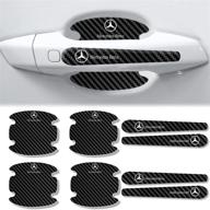 🚗 8-pack 3d carbon fiber car door handle stickers for mercedes benz - invisible paint protection film, anti-scratch, anti-collision - fits all models логотип