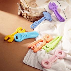 img 2 attached to Colorful Silicone Baby Molar Teether Chew Toys - 8 Packs Hand Tools for Boys 3-24 Months - Non BPA Teething Tool for Baby Girl Boy Infant Chew Gifts, 8 Styles