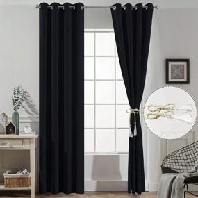 img 3 attached to 84 Inch Blackout Curtains For Bedroom, Thermal Insulated Room Darkening Drapes, Light Blocking Blackout Window Treatment - 2 Panels, 52" Width