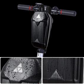 img 2 attached to PELLOR Hard Shell Scooter Storage Bag - Splashproof, Large Capacity Front Storage With Handlebar Attachment For Bikes And Scooters