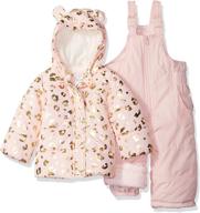 carter's baby girls 2-piece heavyweight printed snowsuit with adorable ears логотип