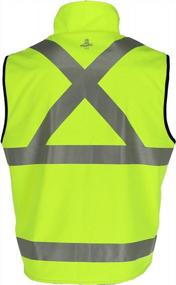img 2 attached to High Visibility Reversible Softshell Safety Vest With Reflective Tape - ANSI Class 2 Orange By RefrigiWear