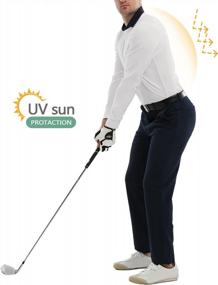 img 3 attached to Men'S Long Sleeve Polo Golf Shirt With UPF 50+ Protection, Moisture Wicking, And Pocket By Hiverlay