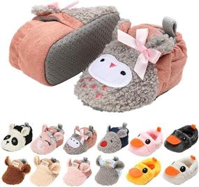 img 4 attached to HsdsBebe Slippers Cartoon Anti Slip Moccasins Boys' Shoes ~ Slippers