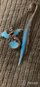 img 8 attached to Glow In The Dark Dragonfly Bookmarks: Vintage Feather Metal, Unique Gift For Men And Women - 2 Pack