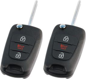 img 4 attached to Replacement Flip Key Fob Remote Case Shell for Kia Rio/Soul (2012-2014/2010-2013), Set of 2