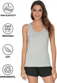 img 2 attached to Get Slim And Sexy With AMVELOP'S Pack Of 4 Elastic Tank Tops For Women