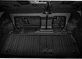 img 1 attached to 🚙 2021 2022 Toyota Sienna 3W Cargo Liner Compatible with Spare Tire - TPE All Weather Custom Fit Trunk Mat for Toyota Sienna (Black) - Not for Models Without Spare Tire