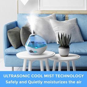 img 3 attached to 🌬️ Enhance Bedroom Wellness with Ultrasonic Viral Support Humidifier: Whisper-Quiet Operation, Nightlight, Auto-Shut Off, Adjustable Mist, 16-Hour Operation & Filter Included