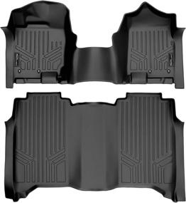 img 4 attached to 🔝 High-Quality MAXLINER Floor Mats: 2 Row Liner Set for 2017-2021 Nissan Titan & Titan XD Crew Cab with Bench Seat