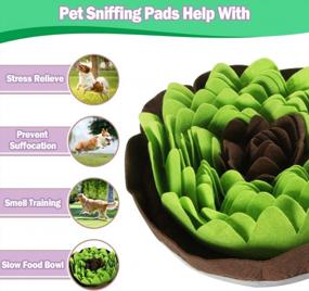 img 2 attached to AIPINQI Dog Slow Feeding Mat, Pet Snuffle Mat For Dogs Training Foraging Sniffing Pad Interactive Feed Toy For Cats Dogs Portable Travel Use For Stress Release,Light Green