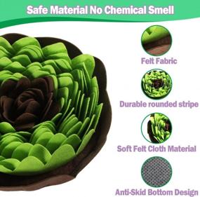 img 1 attached to AIPINQI Dog Slow Feeding Mat, Pet Snuffle Mat For Dogs Training Foraging Sniffing Pad Interactive Feed Toy For Cats Dogs Portable Travel Use For Stress Release,Light Green