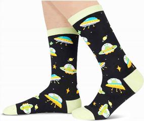 img 2 attached to Fun And Quirky Women'S Socks With Sunflowers, Cacti, Flowers, Teeth And Nurse-Themed Prints - Ideal Gifts For Plant Enthusiasts