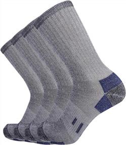 img 4 attached to Stay Warm And Comfortable On Your Next Outdoor Adventure With EnerWear'S Merino Wool Hiking Socks - 4 Pack For Women