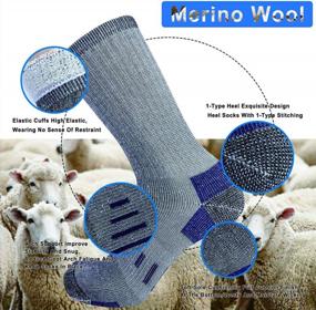 img 2 attached to Stay Warm And Comfortable On Your Next Outdoor Adventure With EnerWear'S Merino Wool Hiking Socks - 4 Pack For Women