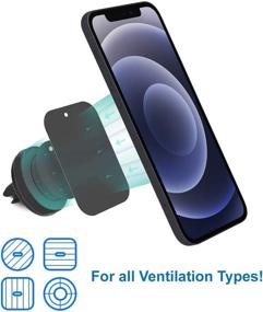 img 2 attached to 📱 MMOBIEL Magnetic Car Phone Mount - Compatible with iPhone, Samsung and More - Air Vent Holder Dashboard - 360-Degree Rotation - Hands-Free Travel Cell Phone Holder
