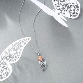 img 2 attached to Show Your Love With Sterling Silver Rose Flower Set In Rose Gold - Perfect Gift For Her
