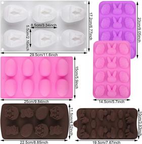 img 3 attached to Easter Silicone Mold Set - 6 Piece Egg Shape And Bunny Cake Baking Molds For DIY Chocolate, Cake Decorating, Home Kitchen DIY Baking